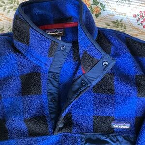 Patagonia Men's Synchilla Buffalo Check  Snap Pullover